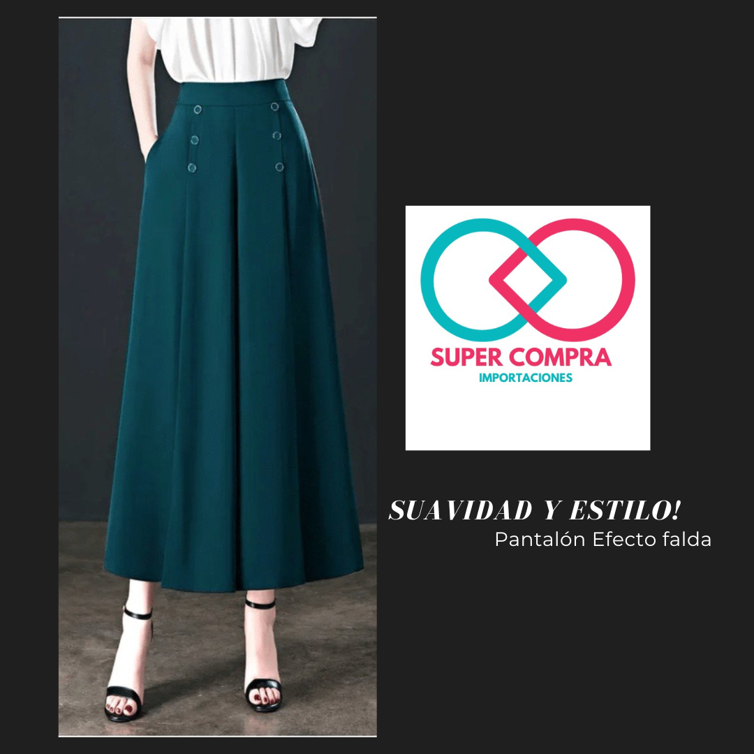 Pantalones Efecto falda Verde Aqua Marina